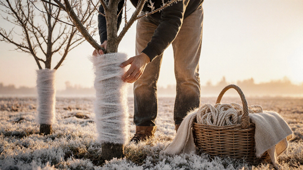 Чем обмотать стволы деревьев на зиму: лучшие способы защиты от морозов и грызунов