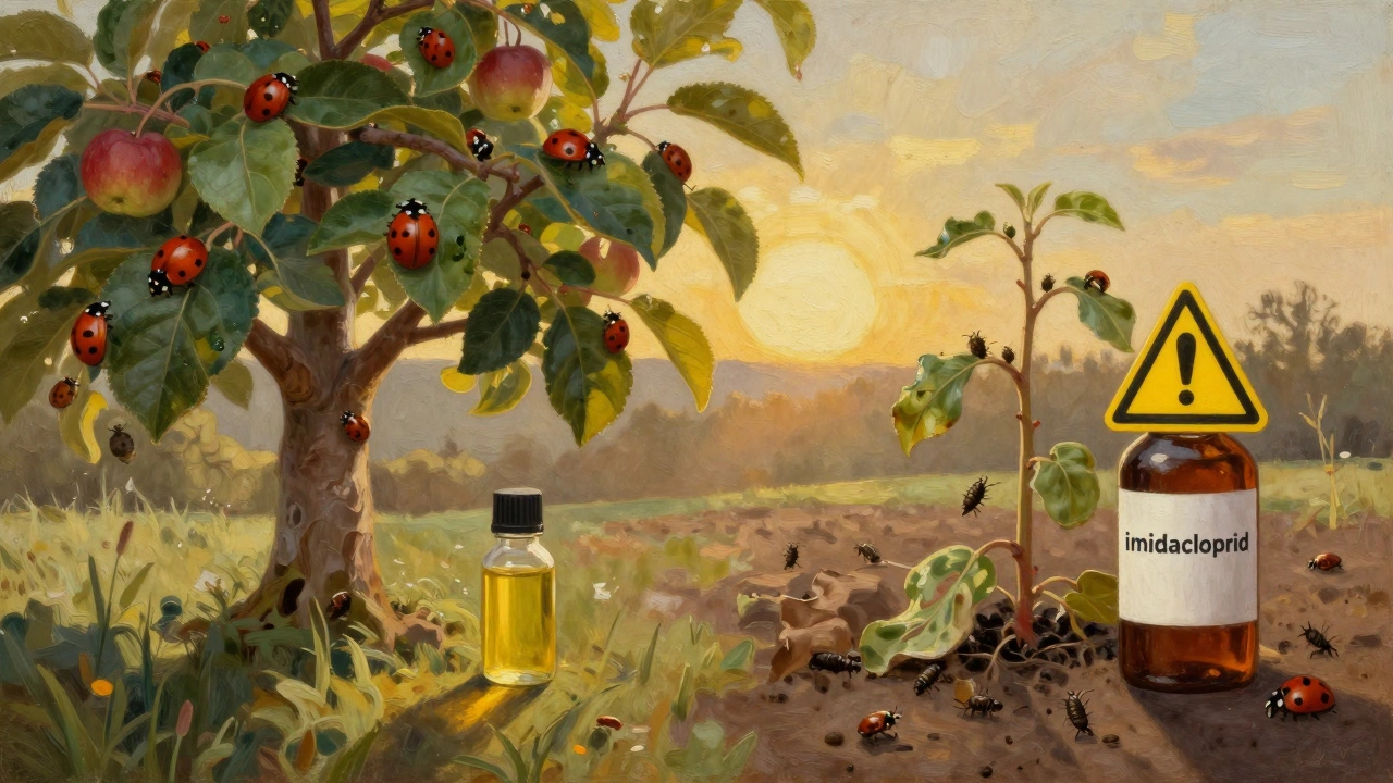 Сравнение безопасного и токсичного способов борьбы с тлей на яблоне